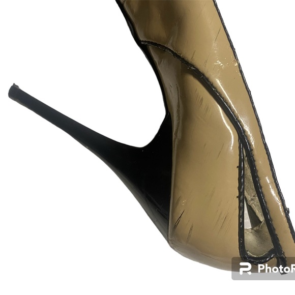 Guess peep toe patent leather side buckle high heels - Picture 7 of 14